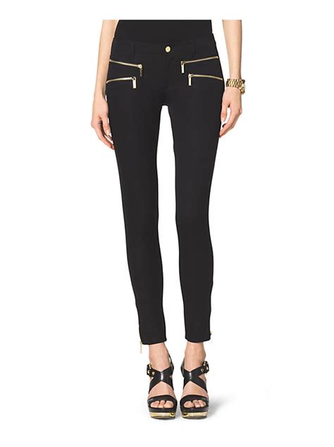 michael michael kors zip-pocket stretch-twill skinny jeans|Stretch Denim Jeans .